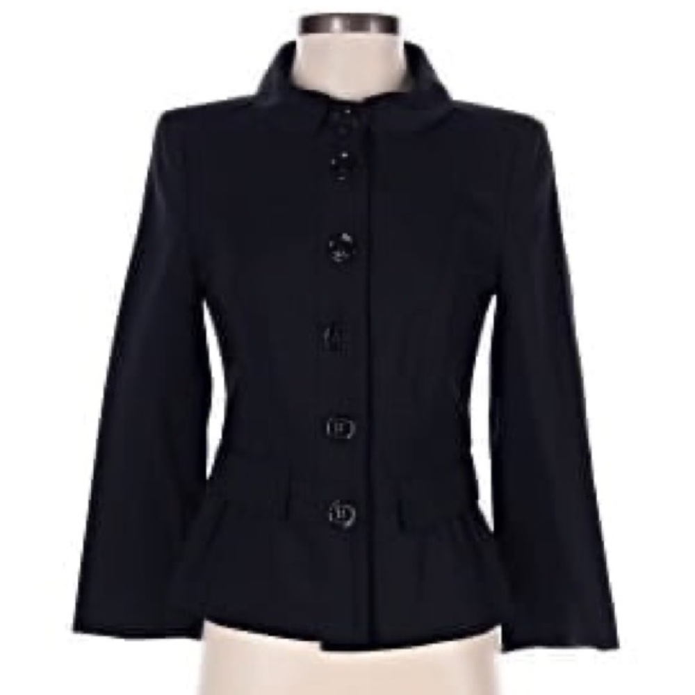 Burberry Black Blazer Jacket 3/4 Sleeve